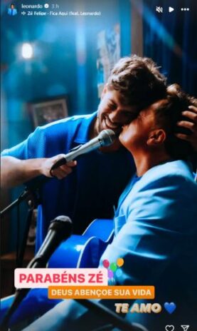 Zé Felipe e Leo Leonardo homenageando o filho (Reprodução: Instagram)