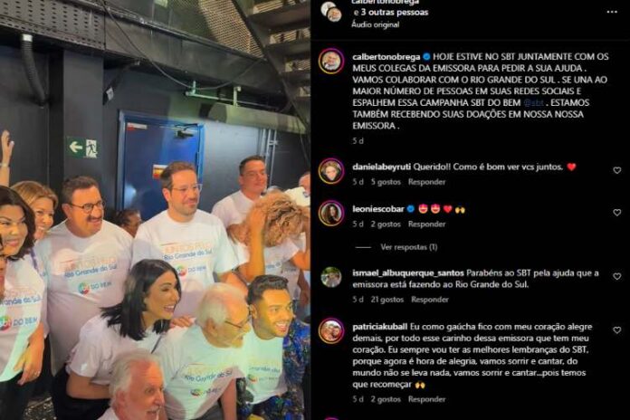 Carlos Alberto de Nóbrega na campanha do SBT (Reprodução: Instagram)