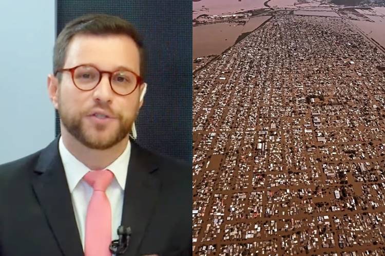“Muito maior do que parece”: Cassius Zeilmann, jornalista da Band, mostra foto chocante do RS