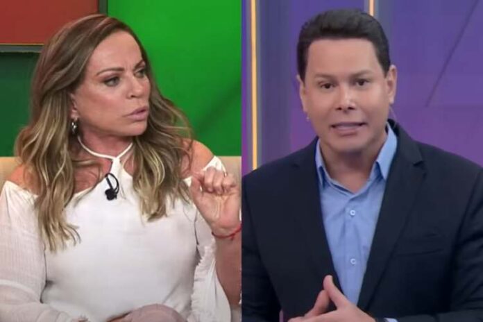 Christina Rocha e Marcão do Povo (Reprodução: Record/ SBT)