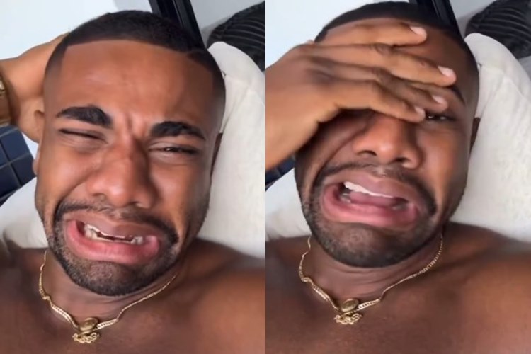 Davi Brito surge ‘chorando’ e confessa que ainda não encontrou um novo amor