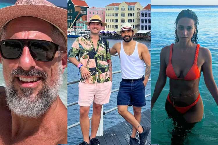 Curaçao se torna destino paradisíaco para Marcos Mion, Erika Januza e outros famosos