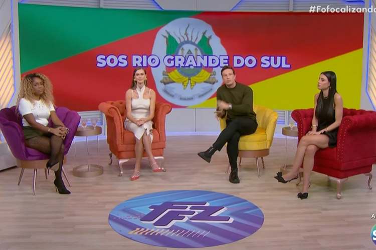 Fofocalizando, do SBT, comete gafe na cobertura das chuvas no Rio Grande do Sul