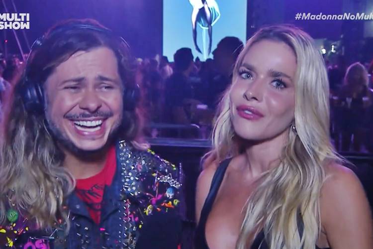 Na área VIP do show de Madonna, Monique Alfradique relembra que foi confundida com a cantora