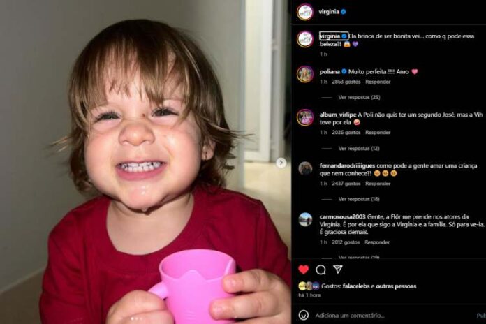 Maria Flor sendo enaltecida por Virginia (Reprodução: Instagram)