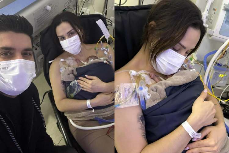 Nadja Haddad surge com José no colo e desabafa sobre benção: “Foi mágico”