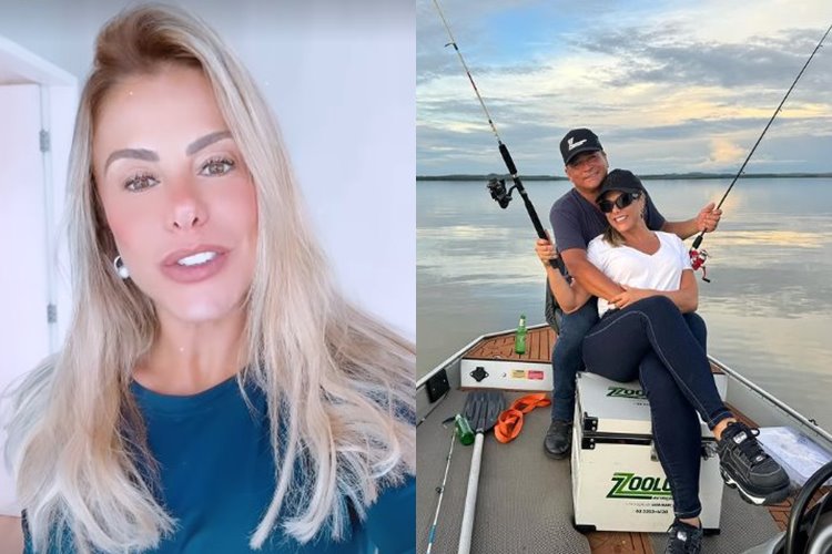 Poliana Rocha flagra Leonardo com ‘outra’ em seus braços