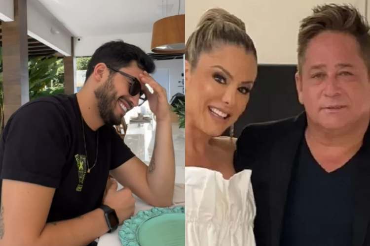 Poliana Rocha mostra visita de Matheus Vargas e dispara: “Enteado gato”