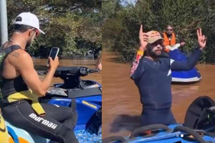 Pedro Scooby inicia o resgate das vítimas das enchentes no RS: ‘A situação é muito crítica’