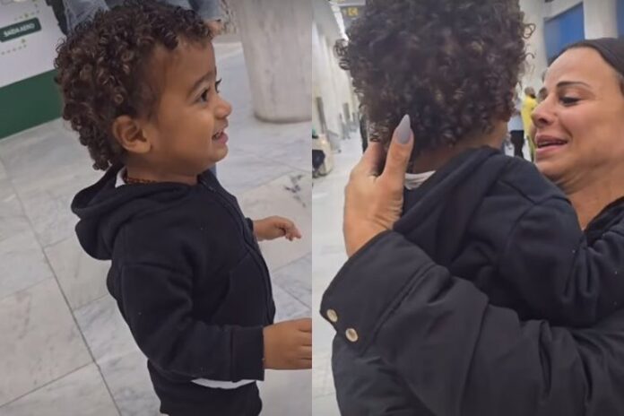 Viviane Araújo com Joaquim