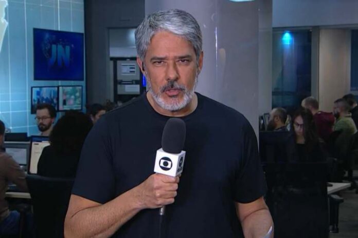 William Bonner William Bonner na redação da RBS, no Rio Grande do Sul (Reprodução: TV Globo)
