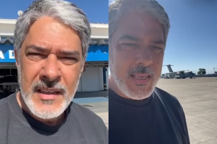 William Bonner anuncia ida ao Rio Grande do Sul em avião da FAB