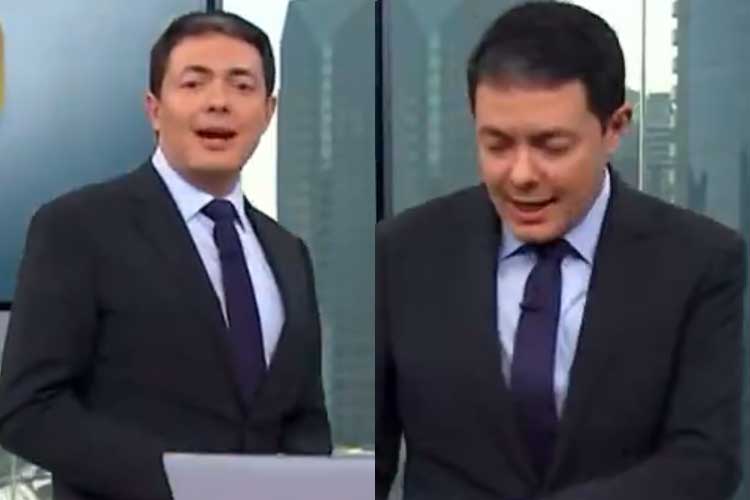 Apresentador protagoniza cena inusitada ao vivo e vira assunto nas redes sociais