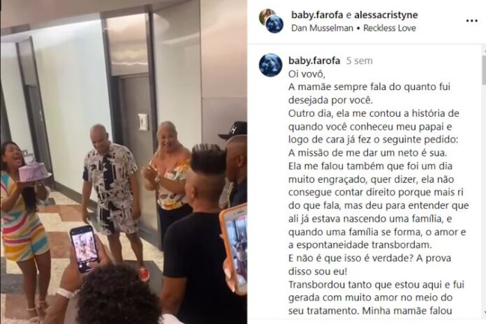 Alessa Cristyne fazendo outra homenagem ao pai (Reprodução: Instagram)