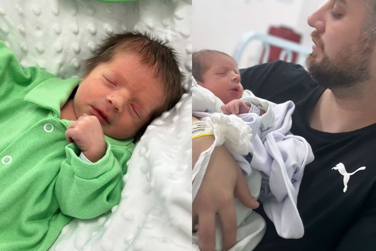 Conrado apresenta Bernardo, filho gêmeo que sobreviveu: “Nossa motivação”