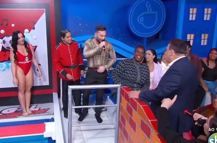Diego Hypólito ‘passa dos limites’ e tira a roupa ao vivo no SBT