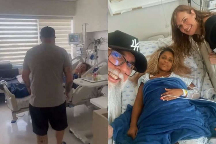 Cariúcha se emociona ao receber visita especial no hospital