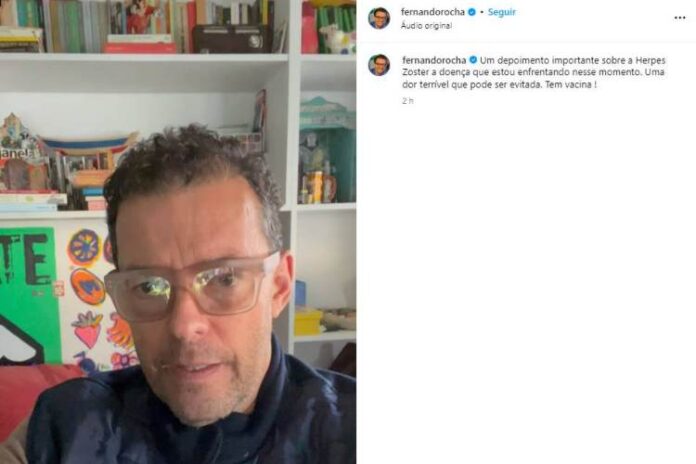 Fernando Rocha relatando no nas redes sociais (Reprodução: Instagram)