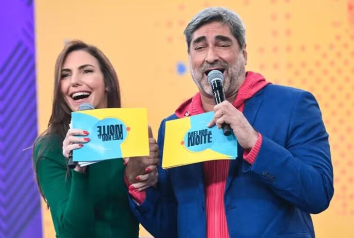 Glenda e Zeca Camargo no Melhor da Noite