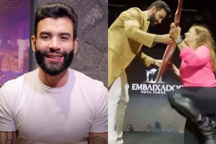 Gusttavo Lima surpreende fã em show e a presenteia com carro