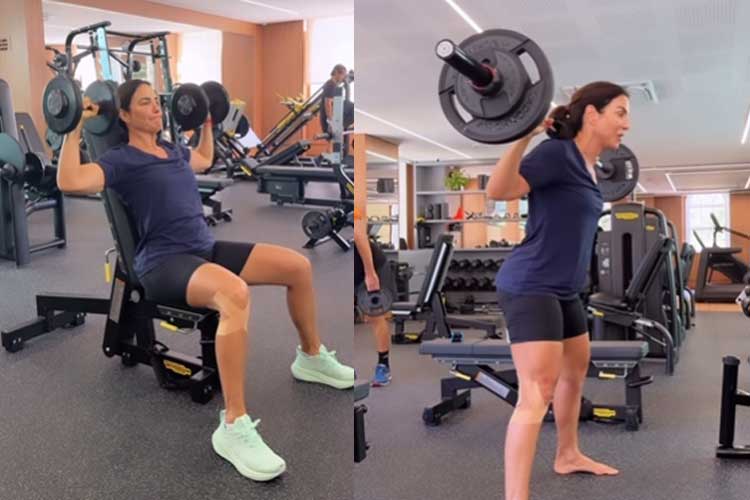 Ivete Sangalo surge treinando intensamente na academia em meio à notícia sobre suposta cirurgia