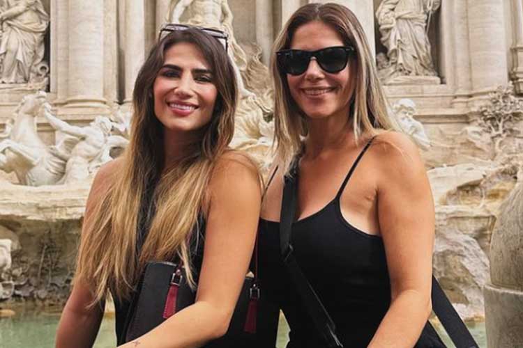 Filha de Leonardo mostra a mãe sendo paquerada na Itália
