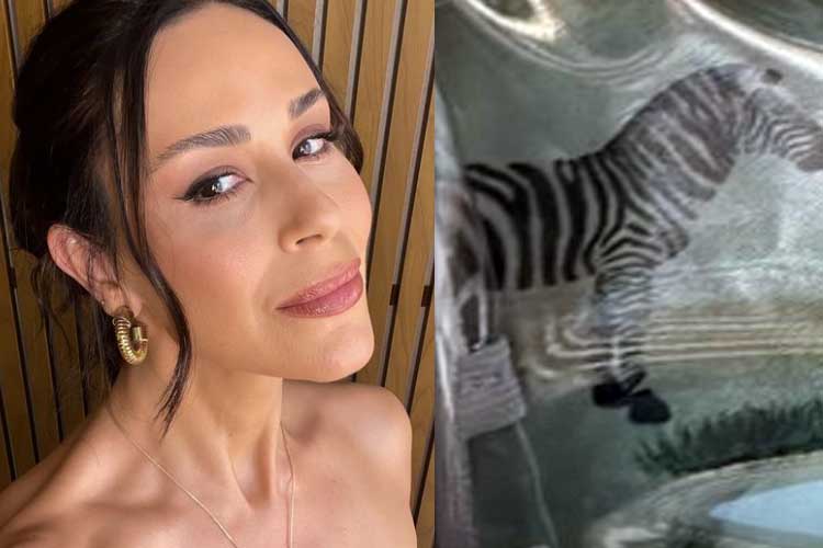 Nadja Haddad mostra a primeira lembrancinha de aniversário do filho