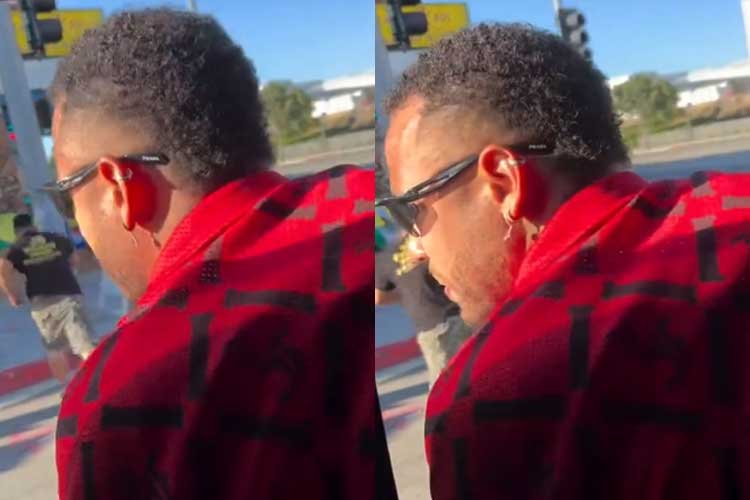 Neymar causa alvoroço ao comprar camisas do Brasil de ambulantes antes do jogo da Seleção