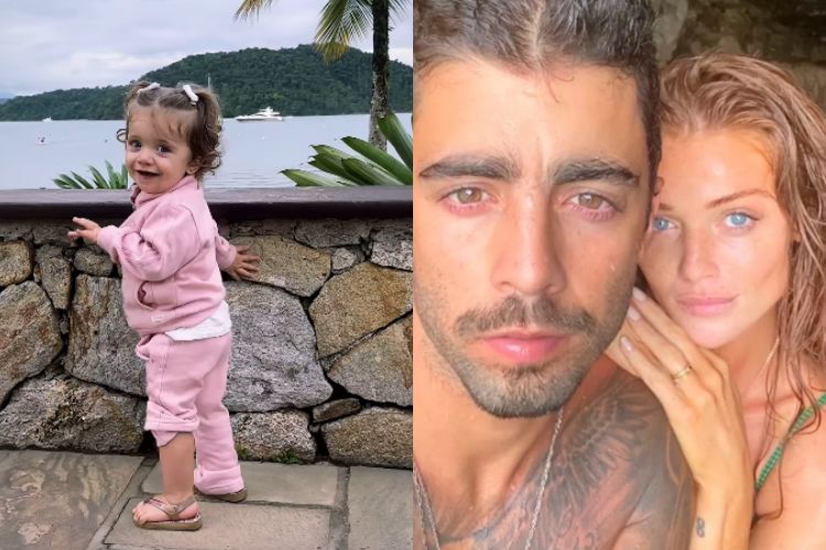 Pedro Scooby mostra momento fofo de Aurora, sua filha com Cintia Dicker, em passeio