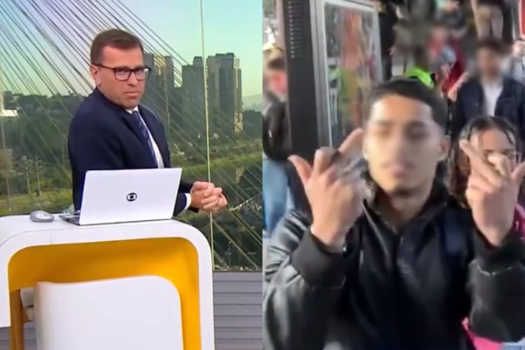 Rodrigo Bocardi se revolta após homem invadir reportagem ao vivo e gritar ‘Globo lixo’