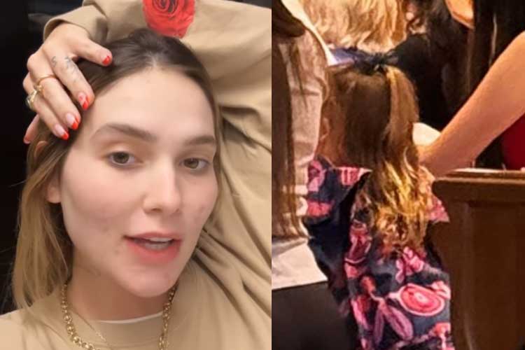 Virginia Fonseca mostra Maria Alice rezando e atitude comove: ‘Foi para dentro da igreja’
