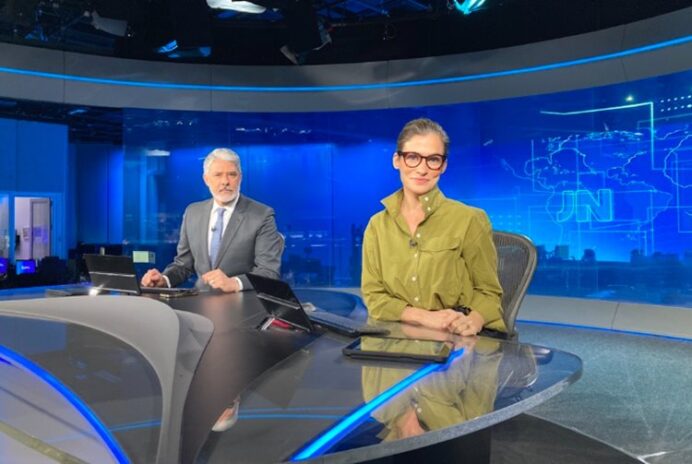 William Bonner e Renata Vasconcellos comandam o Jornal Nacional