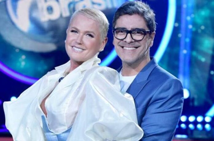 Xuxa e Junno Andrade (Blad Meneghel/Record TV)