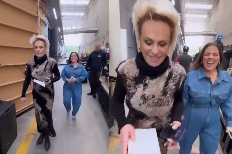 Tati Machado ‘pega’ Ana Maria Braga no pulo e reação diverte internautas: ‘Oi gata’