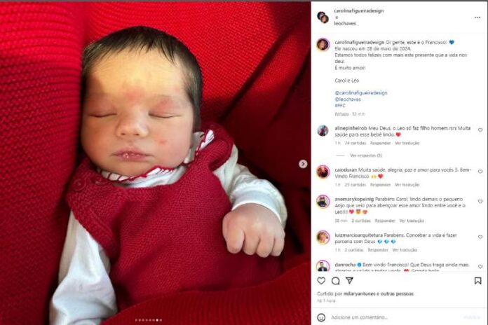 Carolina Figueira e Léo Chaves (Reprodução: Instagram)