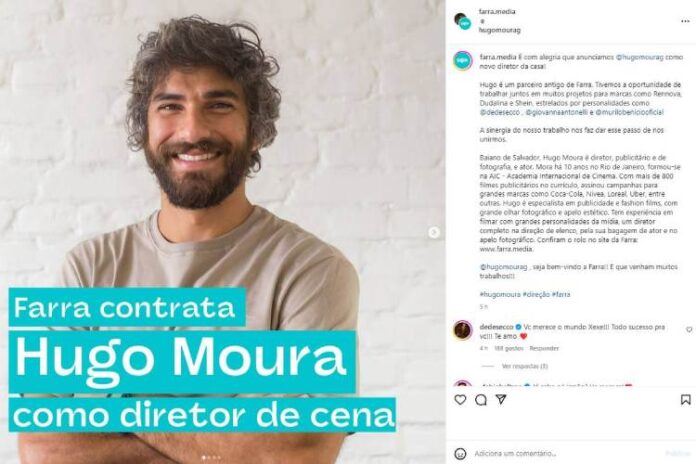 Deborah celebrando a conquista profissional de Hugo (Reprodução: Instagram)