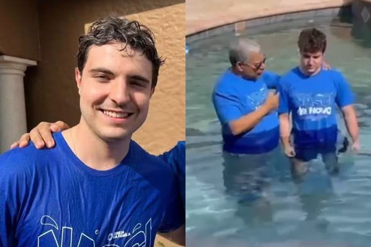 João Augusto, filho de Gugu Liberato, é batizado em igreja evangélica nos EUA