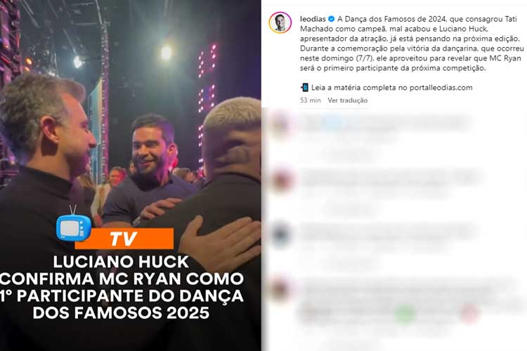 Luciano Huck 'entrega' o nome do primeiro participante da 'Dança dos