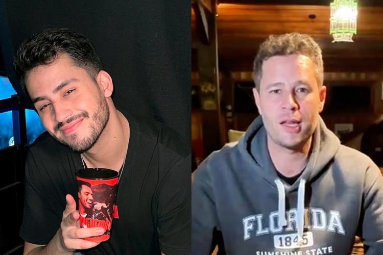 Matheus Vargas e Pedro, filhos de Leonardo, surgem cantando juntos no aniversário do pai