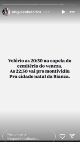 Post da equipe de Bianca