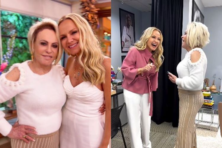 Eliana mostra bastidores de encontro com Ana Maria Braga no ‘Mais Você’