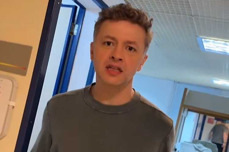 Lucas Lima sofre queda durante gravação