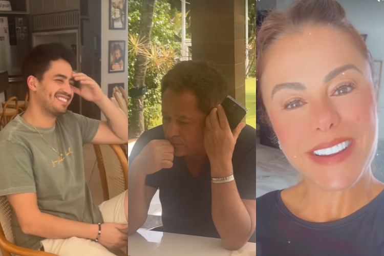 Poliana Rocha compartilha nova visita de Matheus Vargas ao pai Leonardo: “Ele está com a gente”