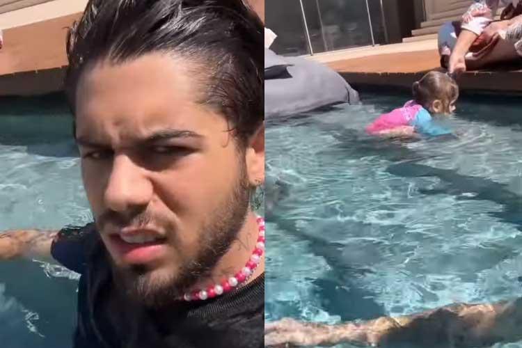 Zé Felipe passa por momento de desespero com a filha: ‘Tem que tomar cuidado!’