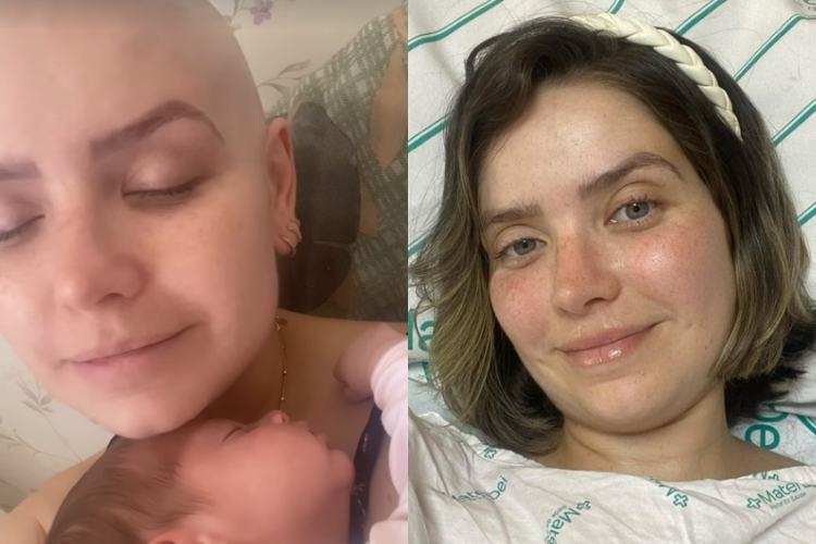 Camila Campos, cantora gospel com câncer avançado, exibe momento lindo com filha recém-nascida