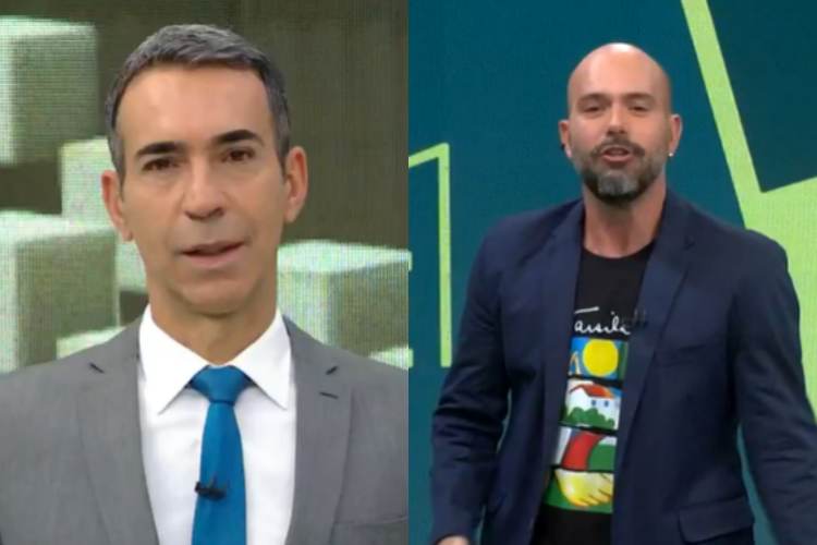 Gostou ou não? Cesar Tralli manda recado após ser imitado por Lucas Gutierrez no ‘Segue o Jogo’, da Globo