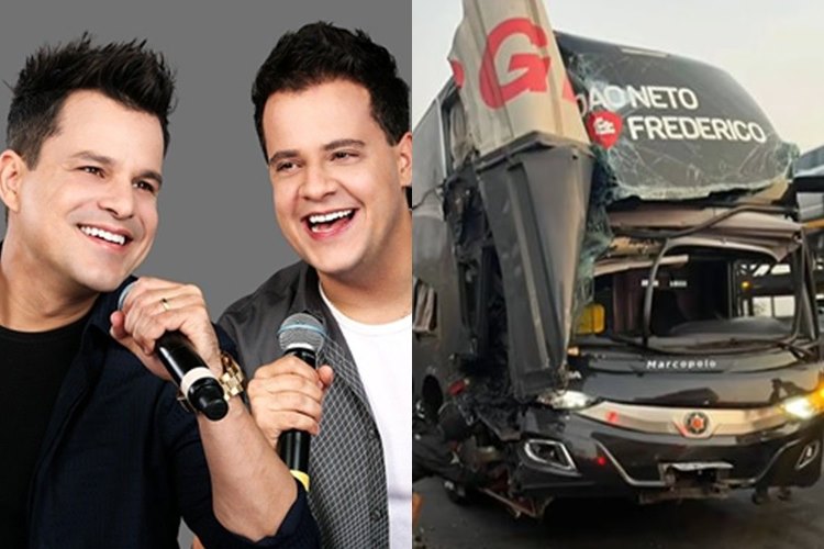 Ônibus da dupla sertaneja João Neto e Frederico se envolve em grave acidente
