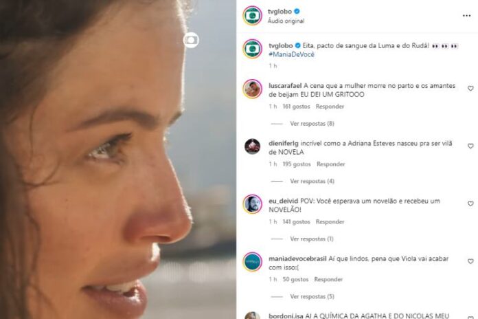 Mania de Você - Instagram Os comentários do público sobre Mania de Você no Instagram