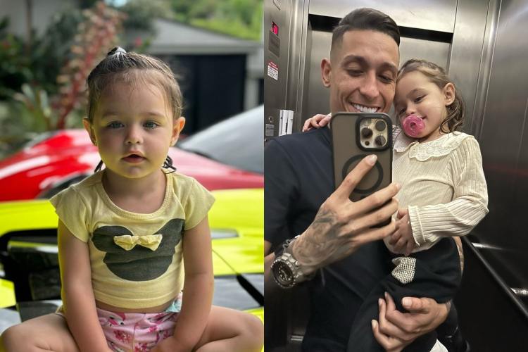 Matheuszinho e a filha caçula Maitê (Reprodução: Instagram)
