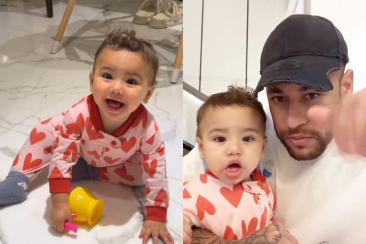 Neymar mostra dois momentos encantadores da pequena Mavie e afirma: “Neném do papai”
